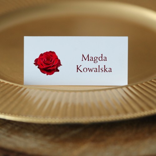 Winietki z kwiatem róży