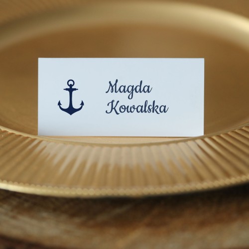 Winietki z marynarską kotwicą