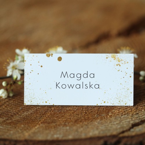 Winietki ze złotymi drobinkami