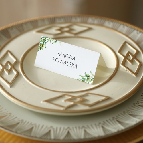 Winietki z gałązkami oliwnymi