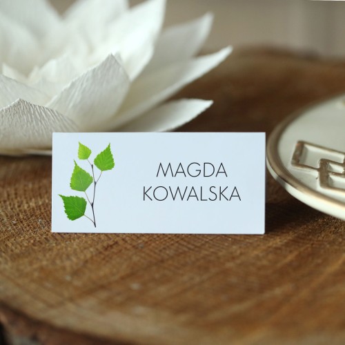 Winietki z liściem brzozy