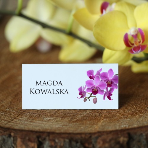 Winietki z kwiatem orchidea
