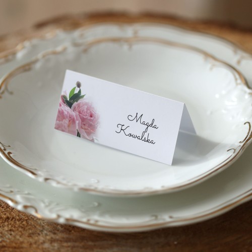 Winietki z piwoniami