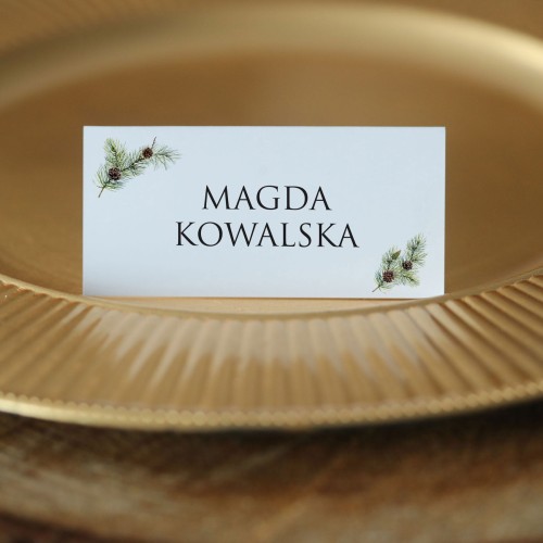 Winietki świąteczne z akcentem roślinnym