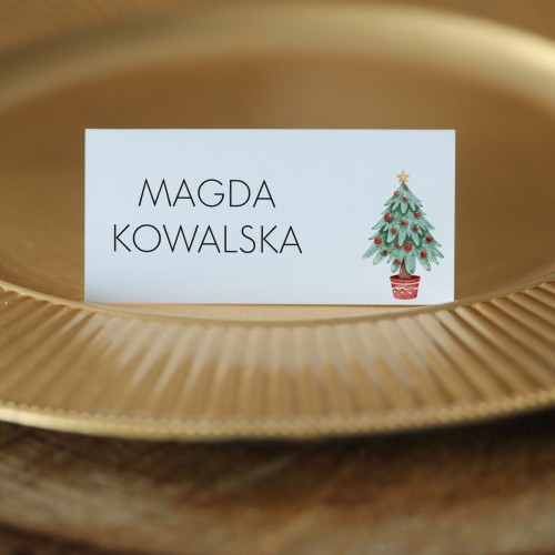 Pogodne winietki z rysunkową choinką