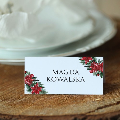 Winietki świąteczne z dwoma wieńcami i gwiazdami betlejemskimi