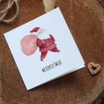 Kartki firmowe na Boże Narodzenie ze Świętym Mikołajem - 14,5x14,5 cm