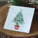 Zimowe zaproszenie ślubne z choinką na kalce