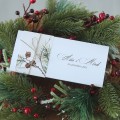 Świąteczne zaproszenie ślubne z choinkowym wzorem