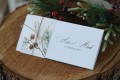 Świąteczne zaproszenie ślubne z choinkowym wzorem