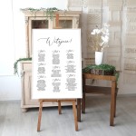 Elegancki duży plan stołów weselnych