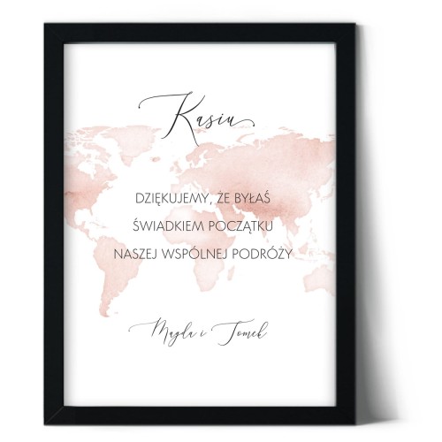 Plakat podziękowanie dla świadka lub świadkowej