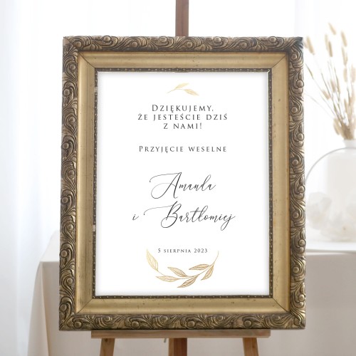 Tablica powitalna na przyjęcie