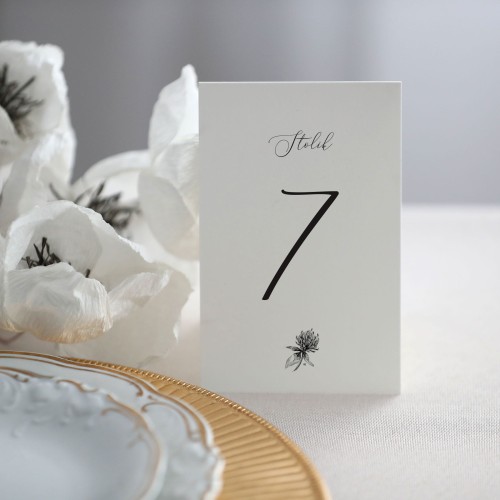 Numerek na stół stojący z koniczyną