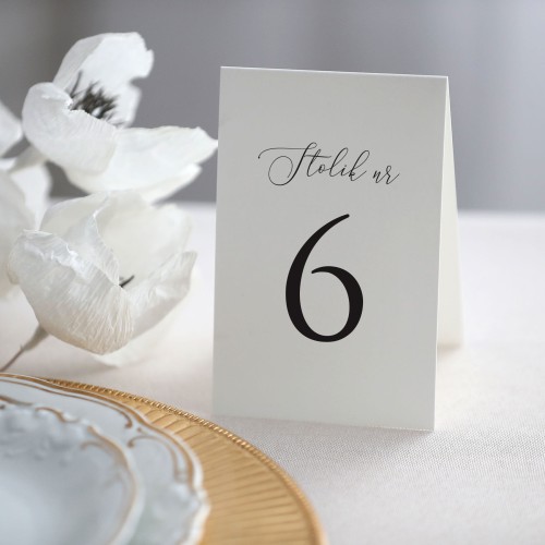 Numerek na stół stojący minimalistyczny